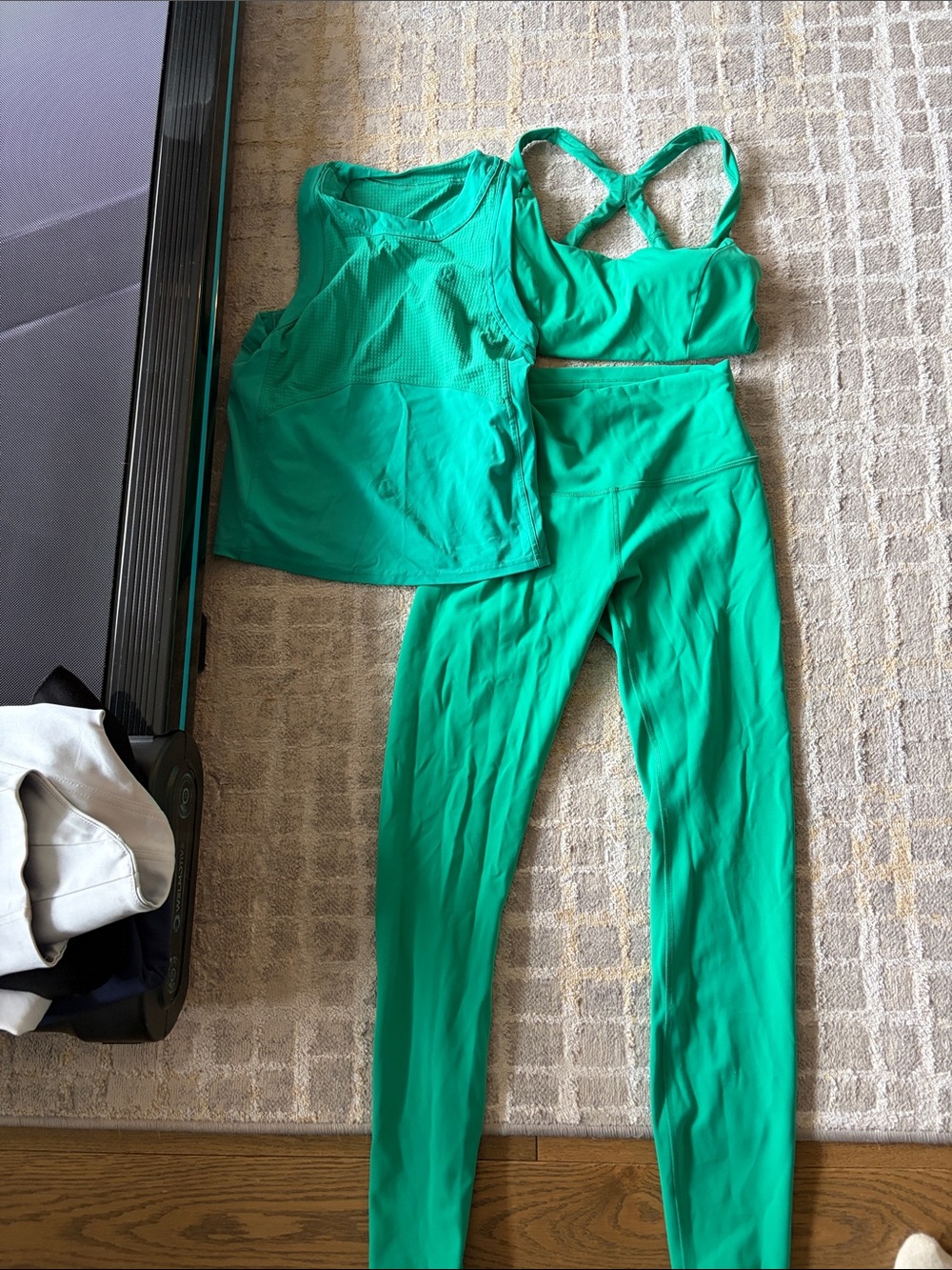 Green Activewear Set - Bra, Tank & Leggings